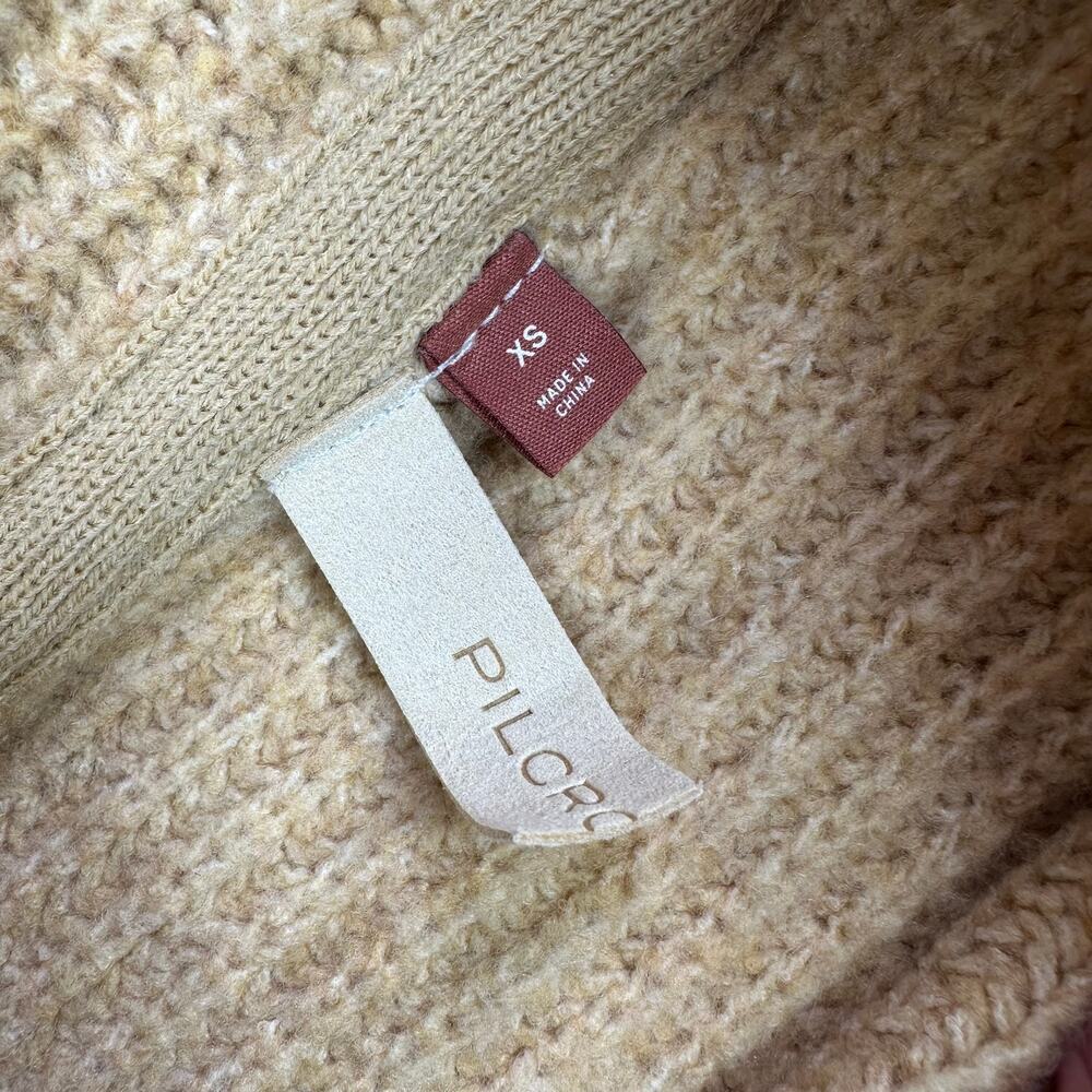 Anthropologie Pilcro Sweater Womens XS Tan Cowl Neck Pullover Oversized Boho - Picture 4 of 8